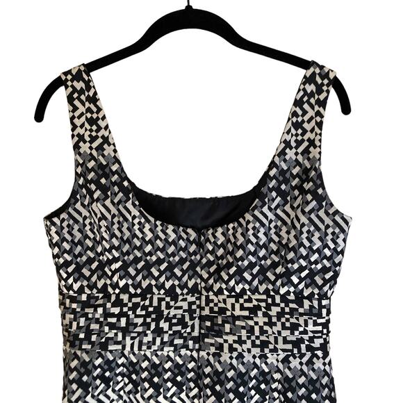 Jones New York Mini Metallic Chevron Print Cocktail Dress size 6 Y2K Bodycon - Picture 4 of 6